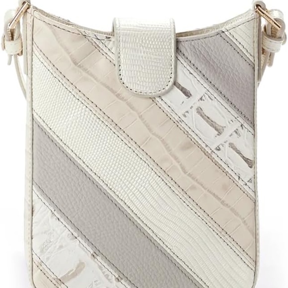 Brahmin Marley Small Leather Crossbody - Ivory Flashback - Picture 3 of 10